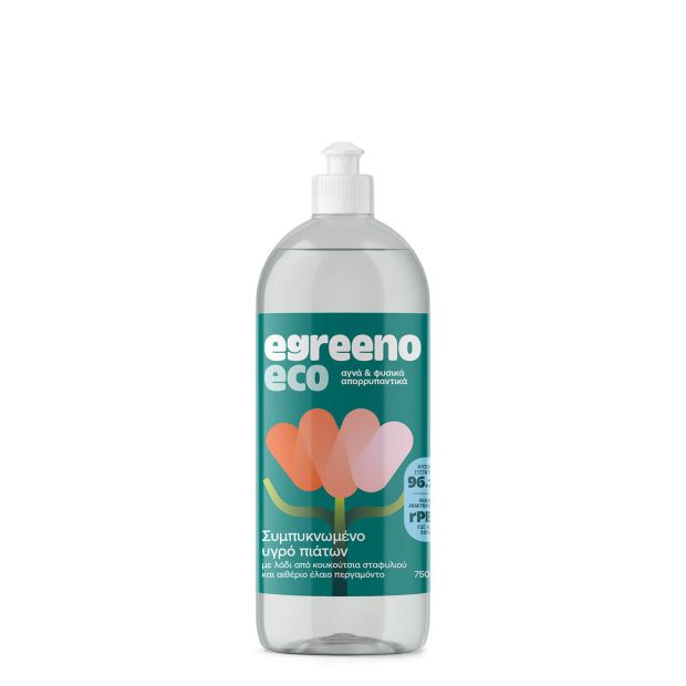 Φυσικό Υγρό πιάτων Egreeno Eco, με αιθέρια έλαια / 750ml