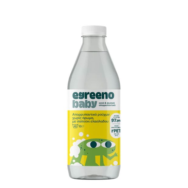 Βρεφικό Απορρυπαντικό ρούχων Egreeno Baby, χωρίς άρωμα / 1L (40 πλύσεις)
