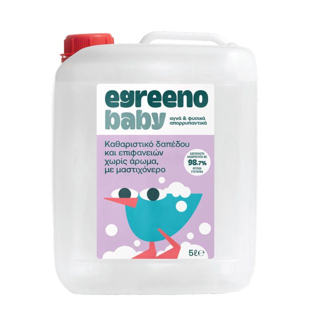 Βρεφικό Καθαριστικό δαπέδου Egreeno Baby, χωρίς άρωμα / 5L